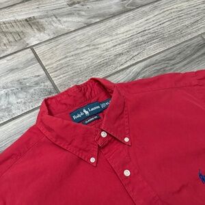 Ralph Lauren red short sleeve men xl button up